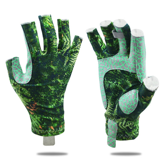 Fishing Gloves with Sun Protection, Uv Protection Silicone Anti-Slip Comfortable and Breathable Fishing Gloves