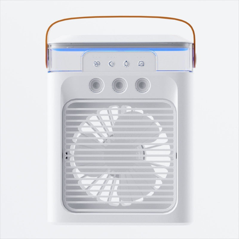 Load image into Gallery viewer, Summer fan humidification USB three-hole spray mini cold air fan
