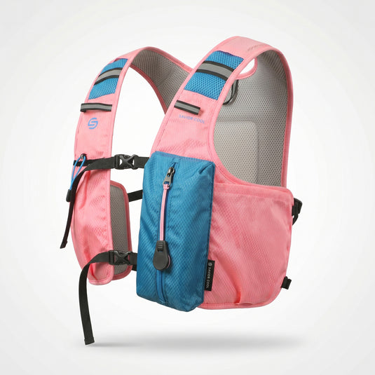 Pink Blue 3-Ice-Pack Cooling Hydration Vest Backpack