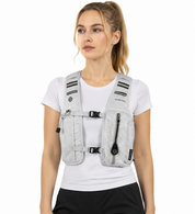 Pearl White 3-Ice-Pack Cooling Hydration Vest Backpack