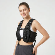 Midnight Black 3-Ice-Pack Cooling Hydration Vest Backpack