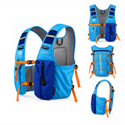 Sky Blue 3-Ice-Pack Cooling Hydration Vest Backpack