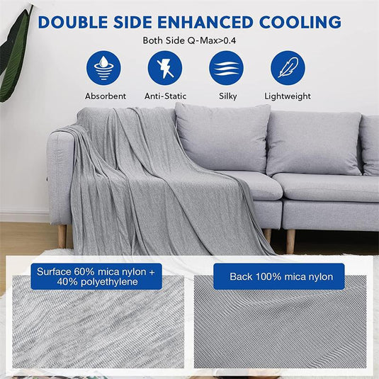 Cooling Blankets for Hot Sleepers - Summer Blanket Thin Lightweight Breathable Soft Double Side Enhanced Blanket