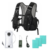 Midnight Black 3-Ice-Pack Cooling Hydration Vest Backpack