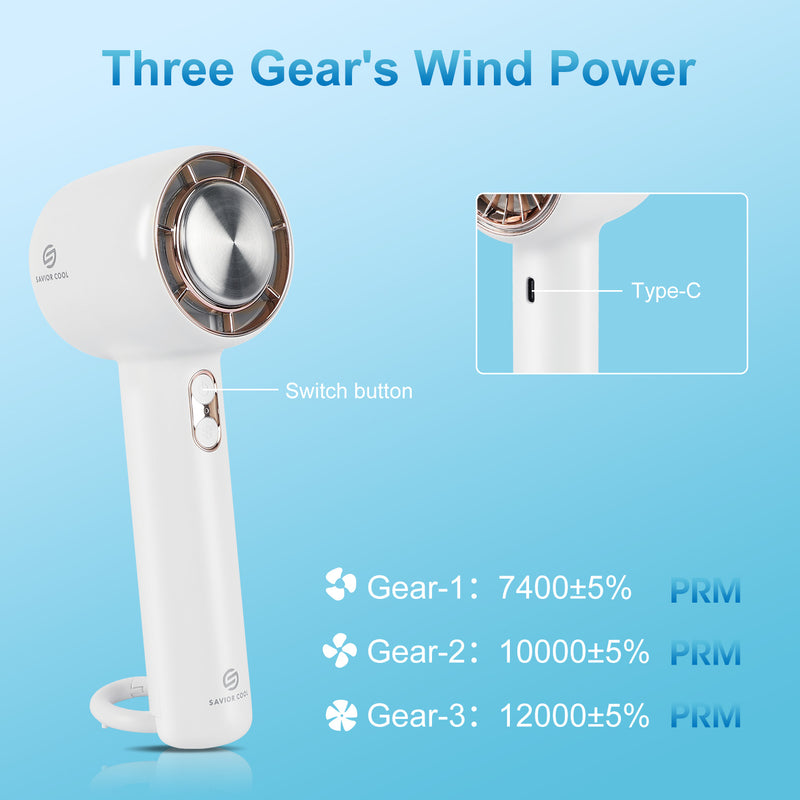 Load image into Gallery viewer, Portable Turbo Handheld Fan for Cooling, Gift for Women Men Travel/Camping/Outdoor
