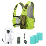 Neon Green 3-Ice-Pack Cooling Hydration Vest Backpack