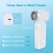 Powerful compressed air dust collector for deep cleaning computer keyboard