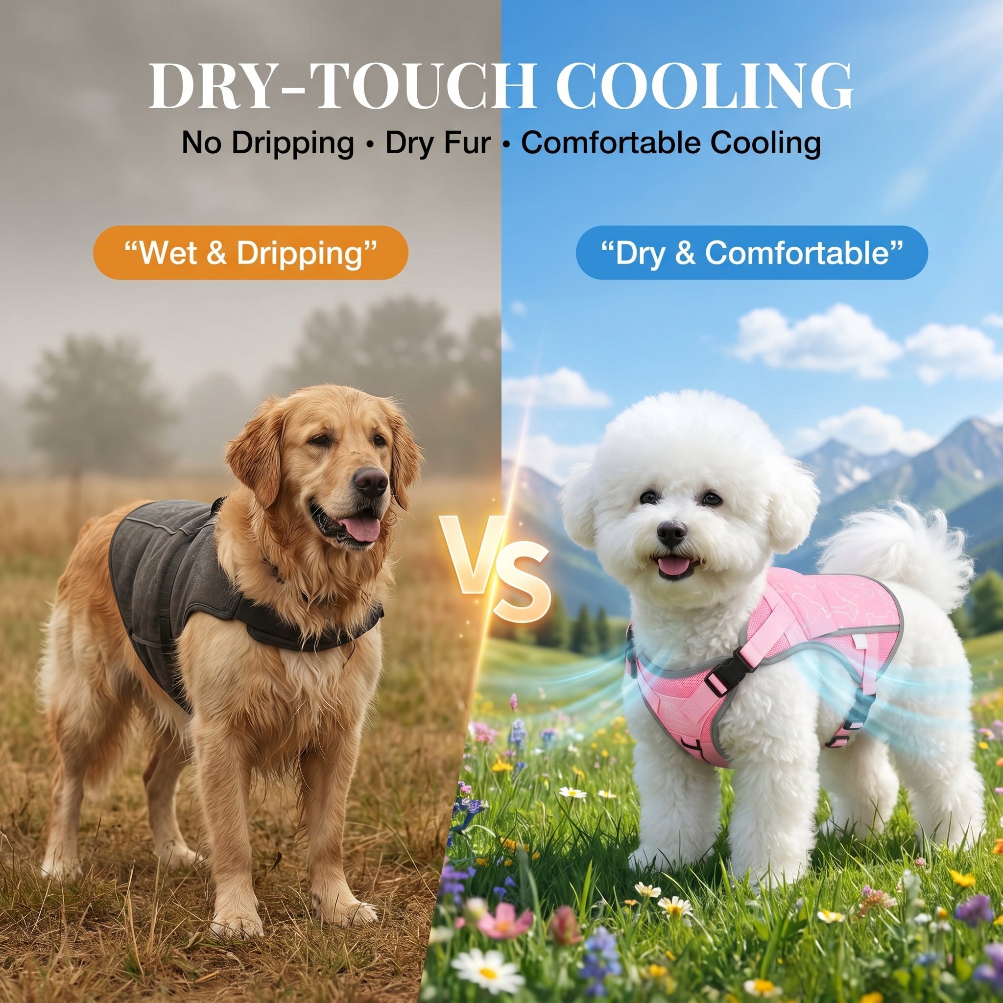 Pink Meadow Cooling Dog Vest