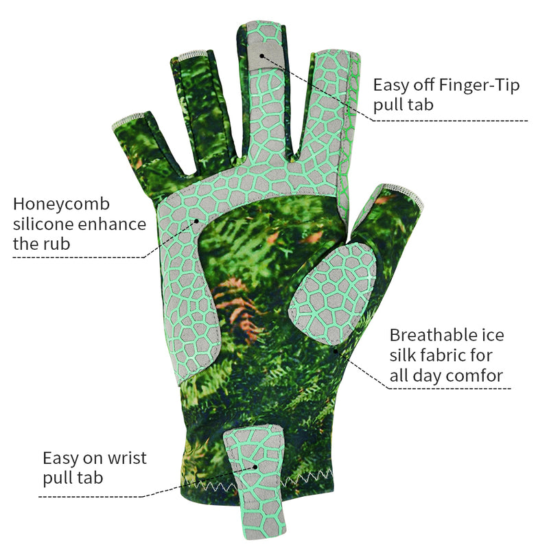 Load image into Gallery viewer, Fishing Gloves with Sun Protection, Uv Protection Silicone Anti-Slip Comfortable and Breathable Fishing Gloves
