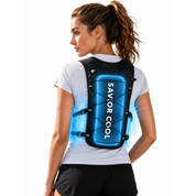 Midnight Black 3-Ice-Pack Cooling Hydration Vest Backpack
