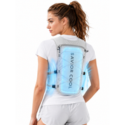 Pearl White 3-Ice-Pack Cooling Hydration Vest Backpack