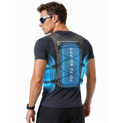 Charcoal Gray 3-Ice-Pack Cooling Hydration Vest Backpack