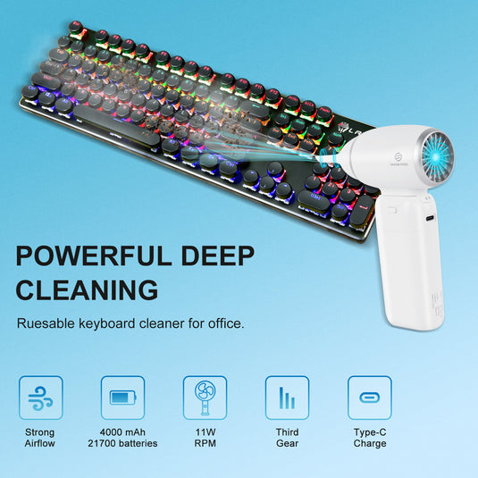 Powerful compressed air dust collector for deep cleaning computer keyboard