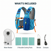 Cooling Hydration Vest with 3 Ice Packs