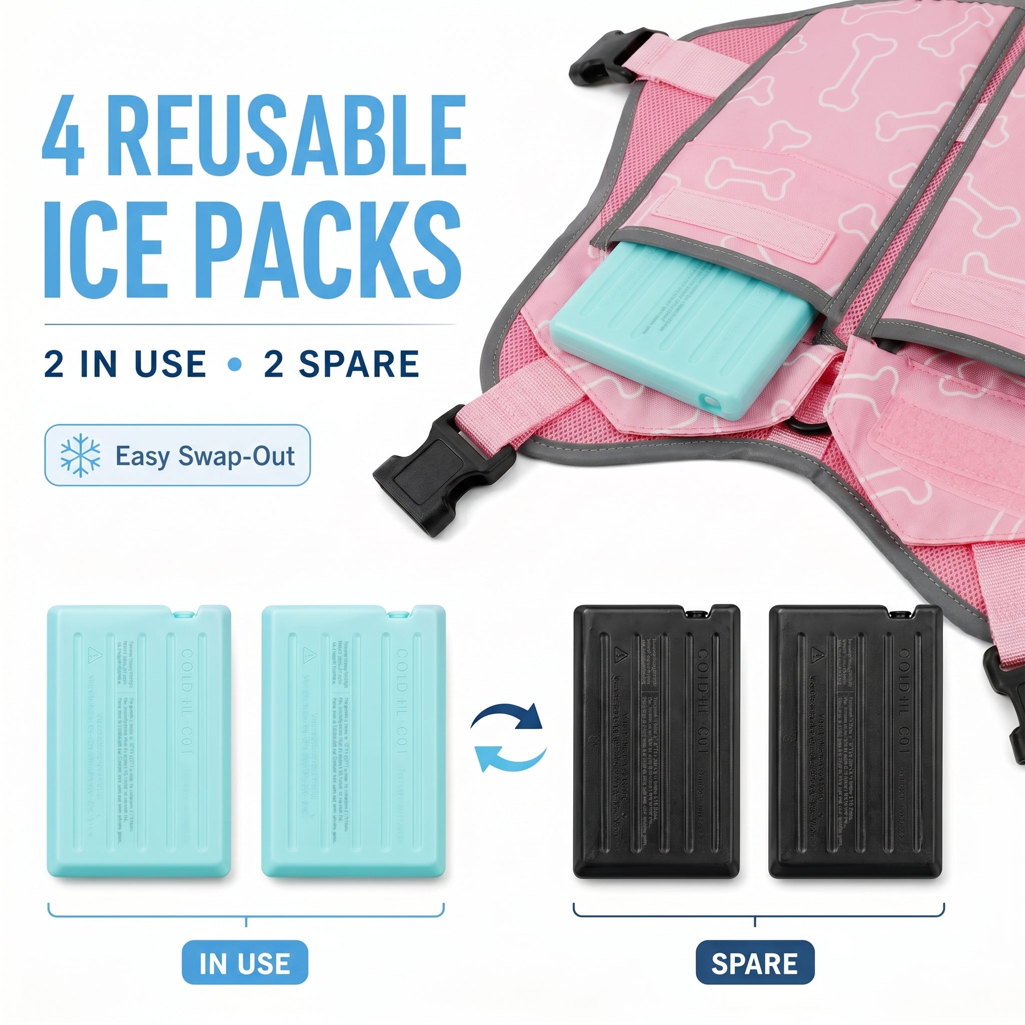 Pink Meadow Cooling Dog Vest