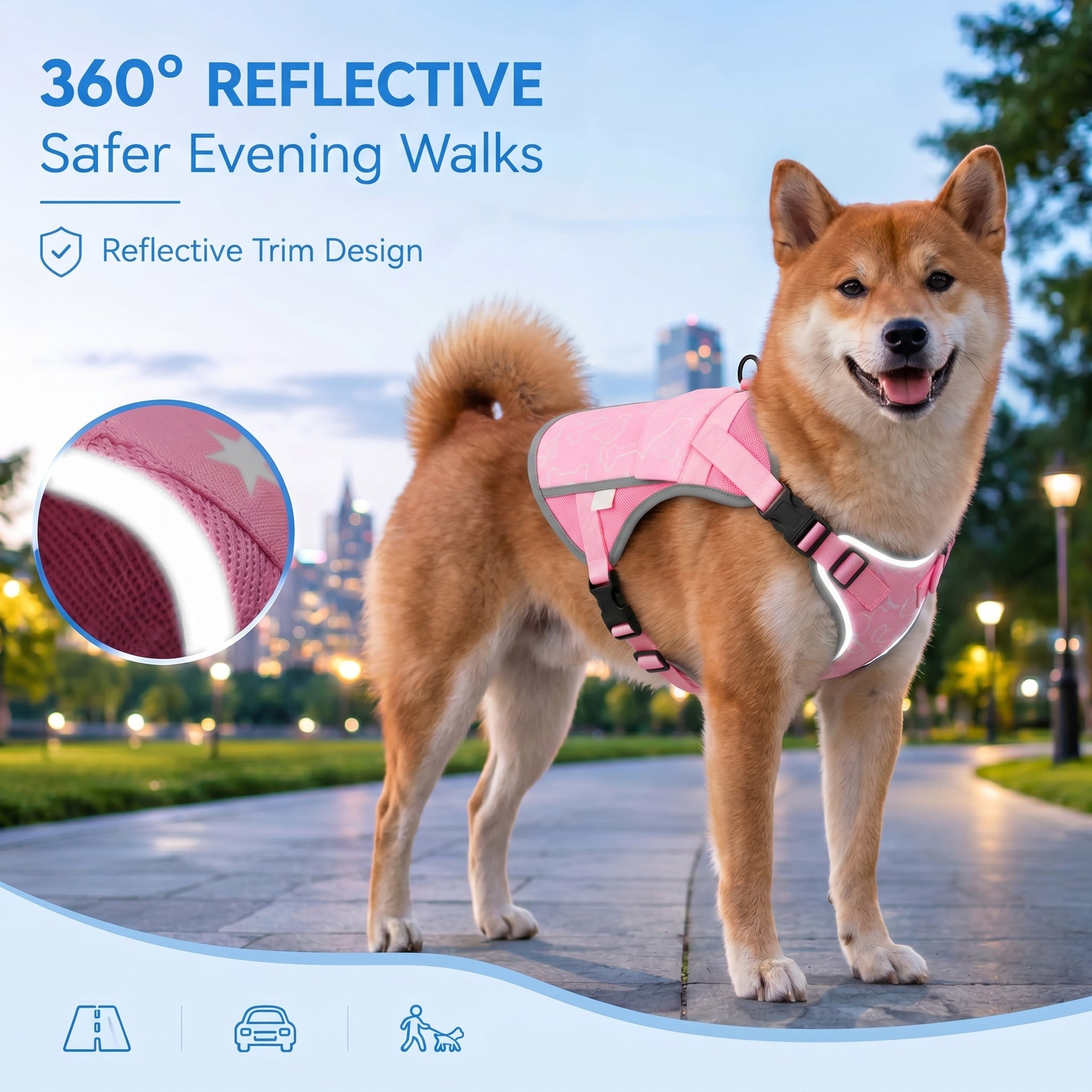 Pink Meadow Cooling Dog Vest