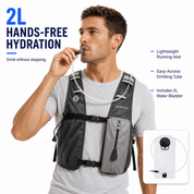Charcoal Gray 3-Ice-Pack Cooling Hydration Vest Backpack