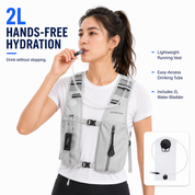 Pearl White 3-Ice-Pack Cooling Hydration Vest Backpack