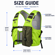 Neon Green 3-Ice-Pack Cooling Hydration Vest Backpack