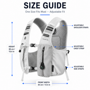 Pearl White 3-Ice-Pack Cooling Hydration Vest Backpack