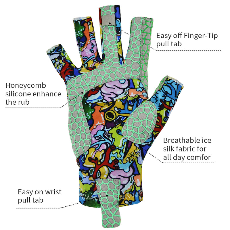 Load image into Gallery viewer, Fishing Gloves with Sun Protection, Uv Protection Silicone Anti-Slip Comfortable and Breathable Fishing Gloves
