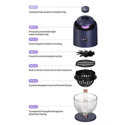 Portable Time Capsule Mosquito Killer Lamp with Intelligent Auto Sensing Mode