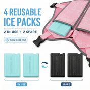 Pink Meadow Cooling Dog Vest detail view