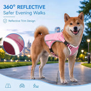 Pink Meadow Cooling Dog Vest detail view