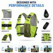 Neon Green 3 Ice Pack Cooling Vest detail view