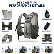 Charcoal Gray 3 Ice Pack Cooling Vest detail view
