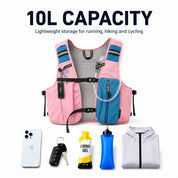 Pink Blue 3 Ice Pack Cooling Vest detail view