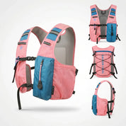 Pink Blue 3 Ice Pack Cooling Vest detail view