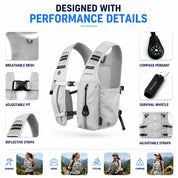 Pearl White 3 Ice Pack Cooling Vest detail view