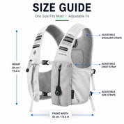 Pearl White 3 Ice Pack Cooling Vest detail view