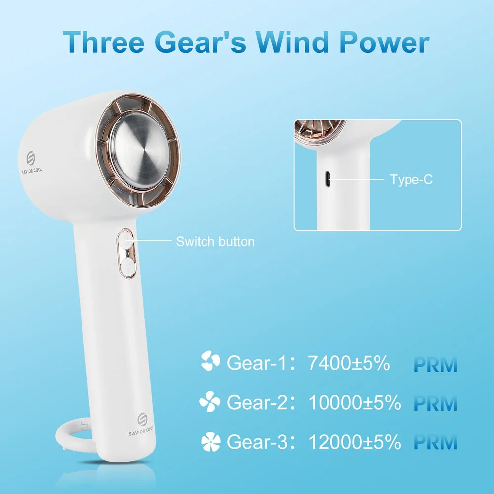 Portable Turbo Handheld Fan detail view